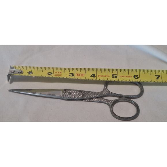 Vintage WISS USA Forged Steel Scissors 6” Hammered Handle Mid-Century - Picture 8 of 8